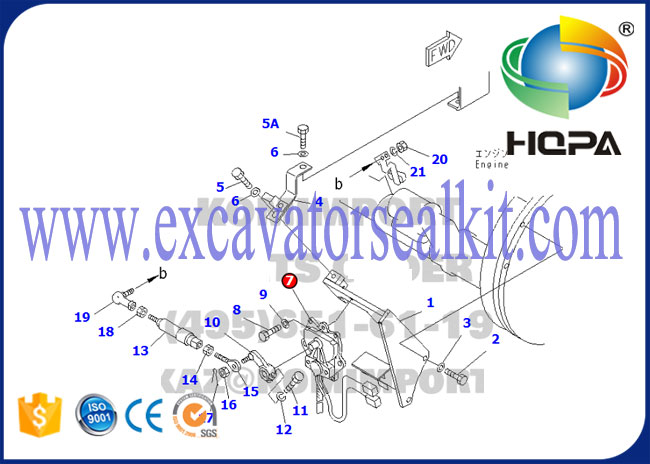 Motor 7834-40-2002 7834-40-2001 7834-40-2000 do regulador de pressão das peças de motor PC120-6 da máquina escavadora