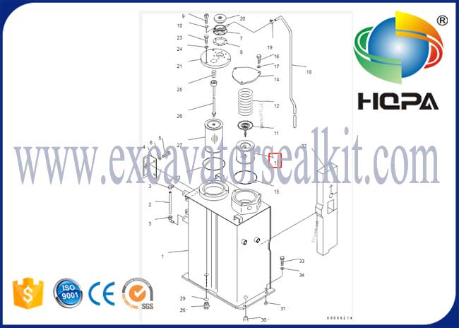 filtro de óleo 21W-60-41121 hidráulico cabido no tanque hidráulico KOMATSU PC78US-8