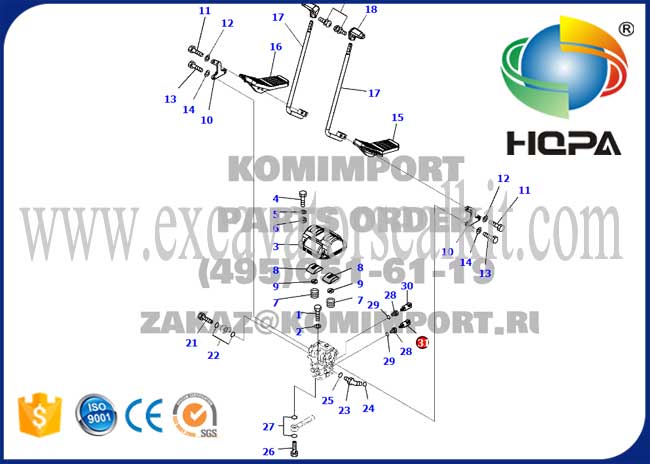 206-06-61130 sensor do interruptor de pressão 2060661130 para KOMATSU PC200-7