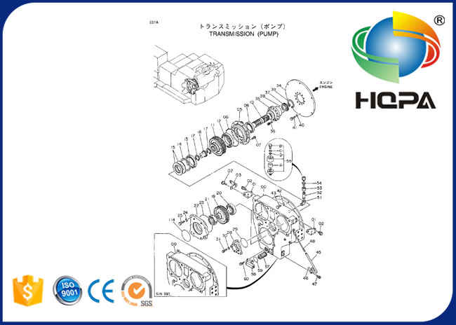 4083852 óleo de selo mecânico de 4641671 estruturas para HITAHCI EX1800 EX1100