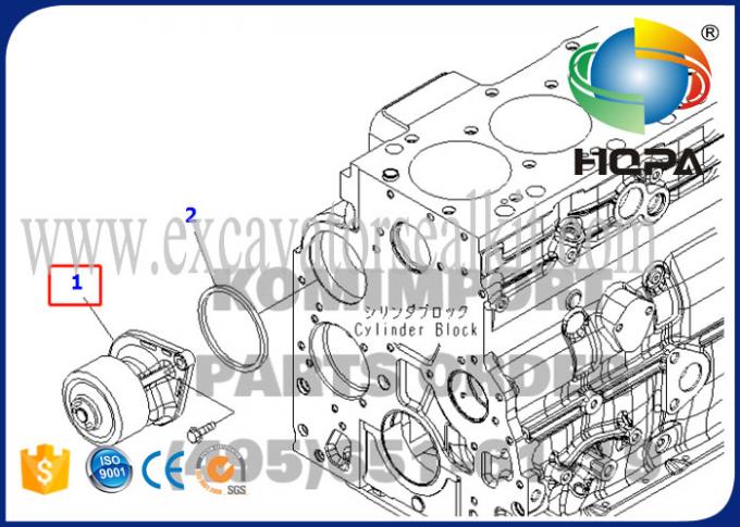 6754-61-1100 bomba de água 6754-61-1210 para KOMATSU PC200-8 6D107