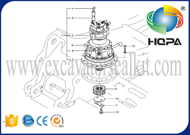 Jogos de reparação hidráulicos do motor HZZC-M2X170CHB VOE14524190 do balanço de EC290BLC