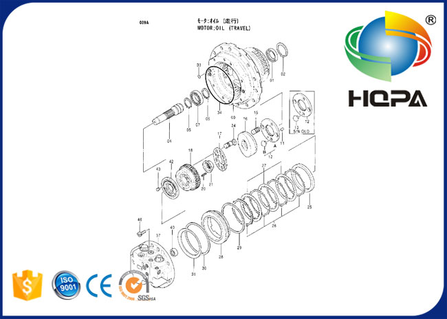 Jogo do selo do motor de 9133168 cursos para a máquina escavadora Hitachi EX100-3 EX120-2